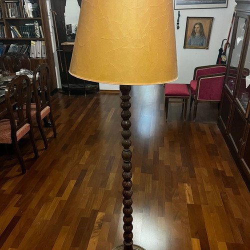Wooden floor lamp antique used