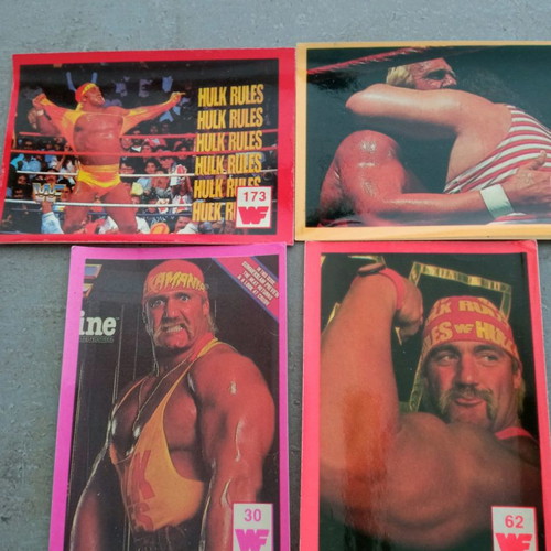 World Wrestling stickers used, 1980s decade, set of 16