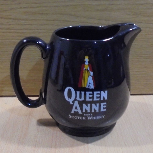 Queen Anne Scotch Whisky old promotional ceramic jug used