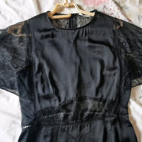 Zara lace dress new, black, size S