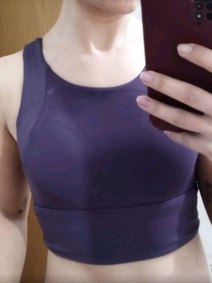 Sports Top Bustier new, elastic, size XS, dark purple
