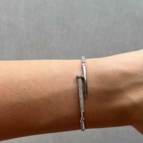 Bracelet used, silver, adjustable