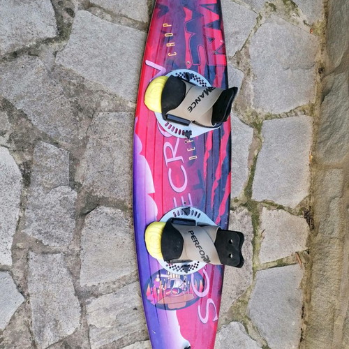 Kite-surf/wake-board used with bindings