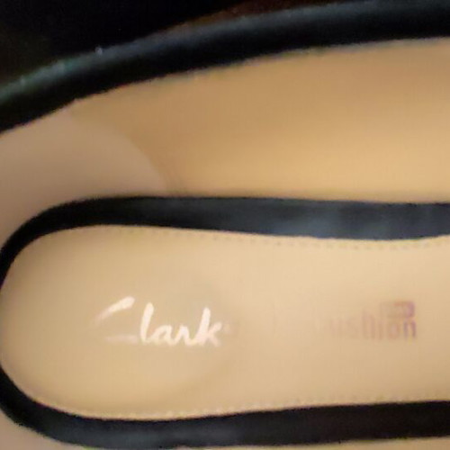 Clarks Black Leather Heels Size 38 New