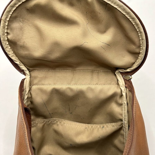 Longchamp brown leather backpack used condition