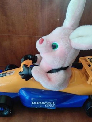 Vintage Duracell Racing Bunny μεταχειρισμένο, πεντακάθαρο μη λειτουργικό