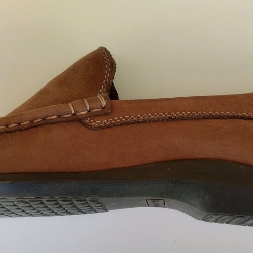 Lumberjack men's boat shoes used, size 43, tan suede