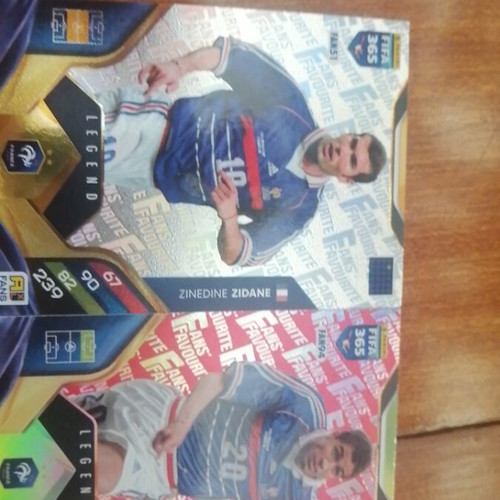 Fan's Favorite Zidane and Trezeguet stickers like new