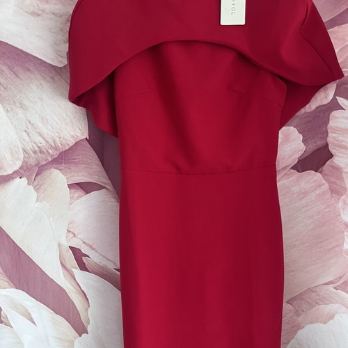 Trendyol red midi dress new, size XS 34