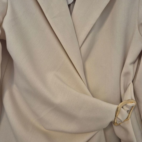 Women's cream suit new with wrap blazer one size