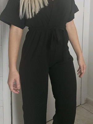 One-piece jumpsuit new, black, size XS for 1.50-1.55 height