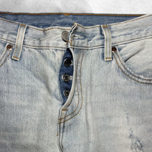 Levi's 501 Distressed Jeans like new, light wash