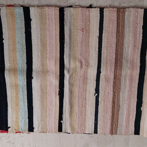 Cotton Loom Rag Rug new, 1970s runner