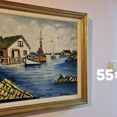 Painting like new with frame