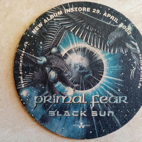 Dimmu Borgir World Misanthropy Primal Fear Black Sun 2002 promotional beer mat