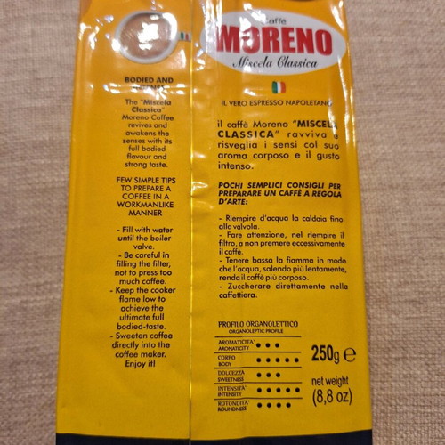 Coffee Moreno 250gr Espresso new