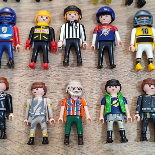Playmobil male figures used, all together