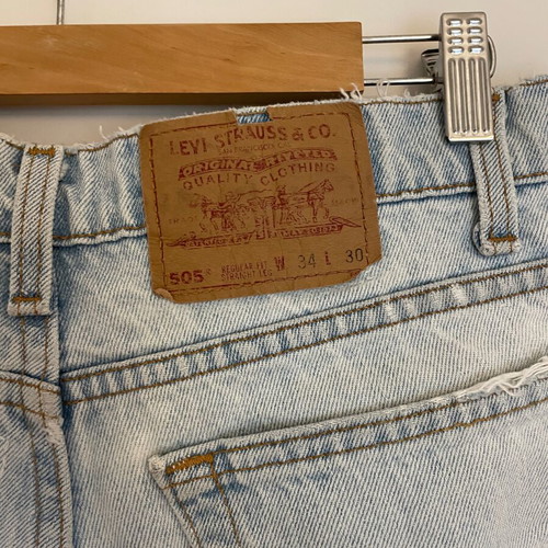 Levi's vintage denim shorts large with rips, used