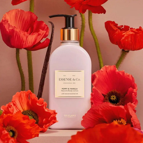 Essense&Co. Poppy & Vanilla Hand & Body Lotion 300ml new