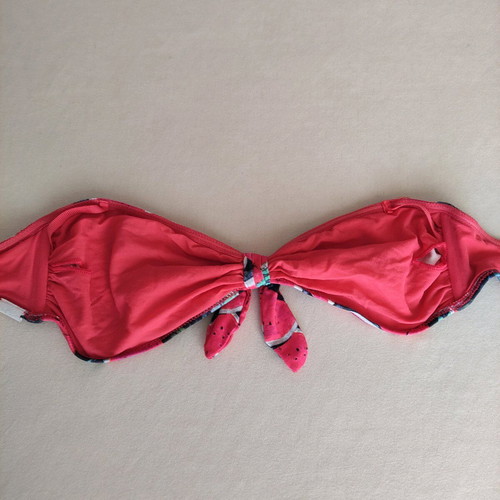 Oysho strapless bikini top used, colorful, size M