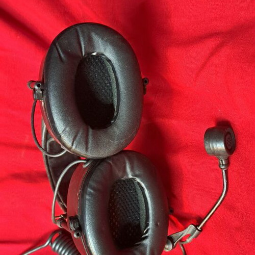 Peltor MT7H79F headset with microphone used, wired connection
