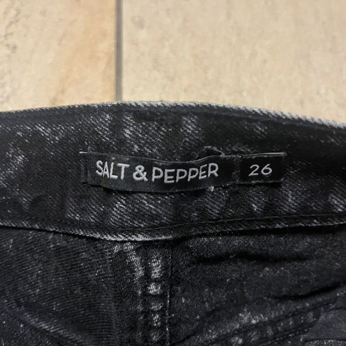 Salt & Pepper black denim shorts like new, size S 36 8