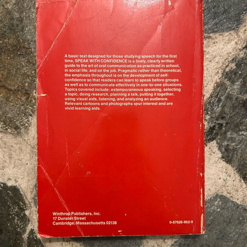 Speak with Confidence A Practical Guide used book