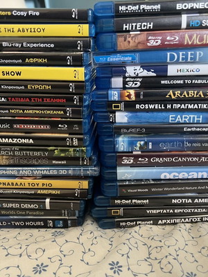 Blu-ray & Blu-ray 3D documentary collection like new, 35 titles
