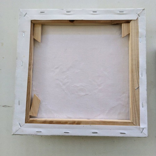 Handmade Mixed Media Relief Canvas Baroque Vintage Style 30x30 cm