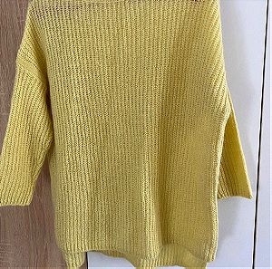 Zara medium κίτρινο πουλόβερ