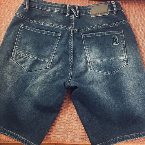 No Excess men's denim shorts, dark blue