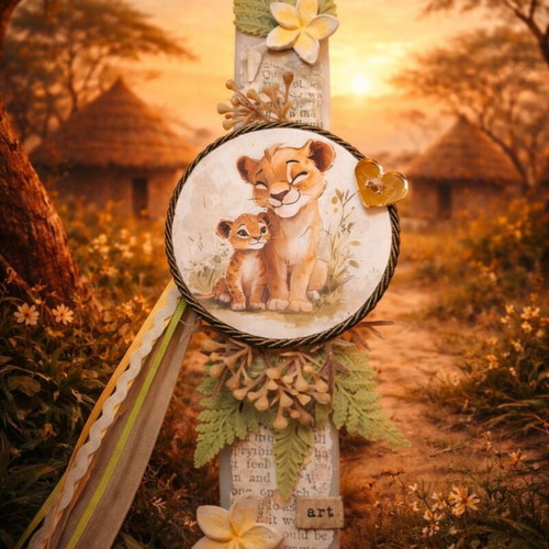 Lion scented candle handmade
