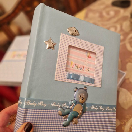 Princelino photo album for boy new with silver details