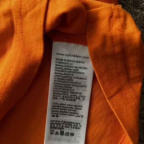 Calvin Klein men's short-sleeve T-shirt orange size L new