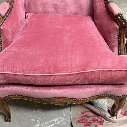Armchair with footstool like new