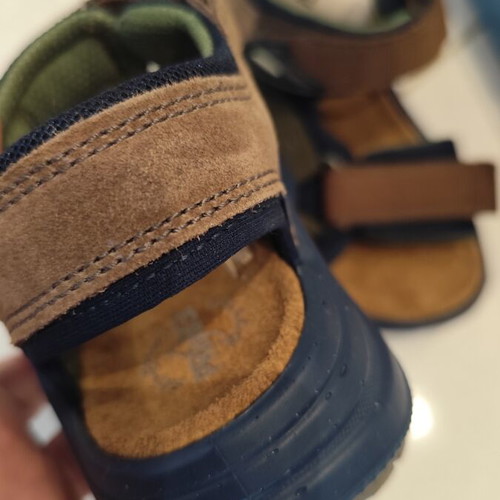 Primigi children's leather sandals size 28 new, blue and brown