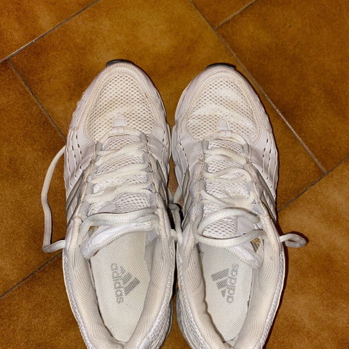 Adidas women's athletic shoes used, white, size 39