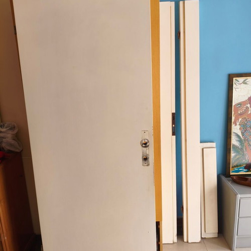 Bathroom interior door 192x80 right used, complete with frame