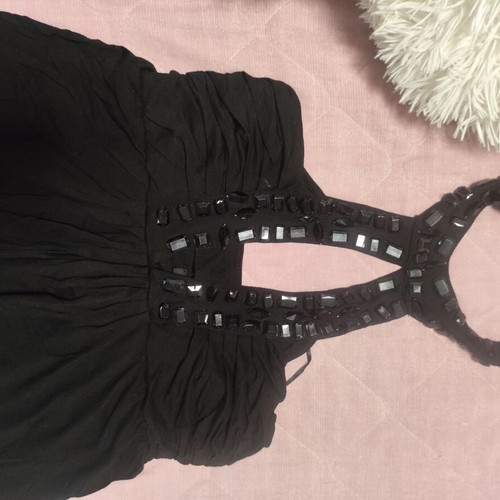 Dress Toi&Moi black with rhinestones like new