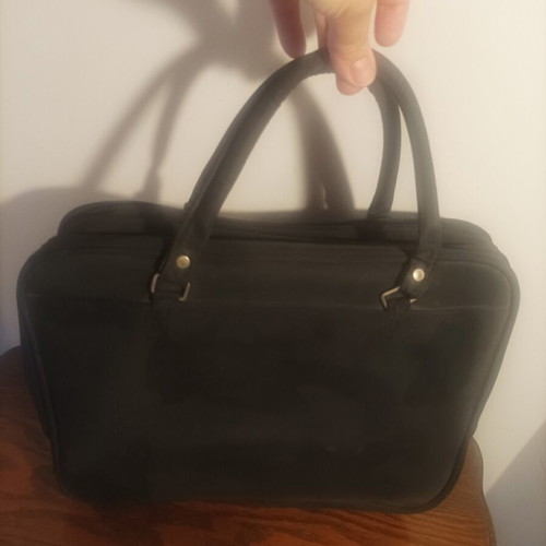 Laptop office bag like new, black with two large zippered compartments