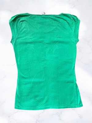 DKNY women's sleeveless top green like new, size XS