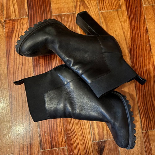 Zara boots used with high thick heel, leather, size 39