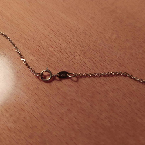 Silver necklace hearts 925 with zirconia new
