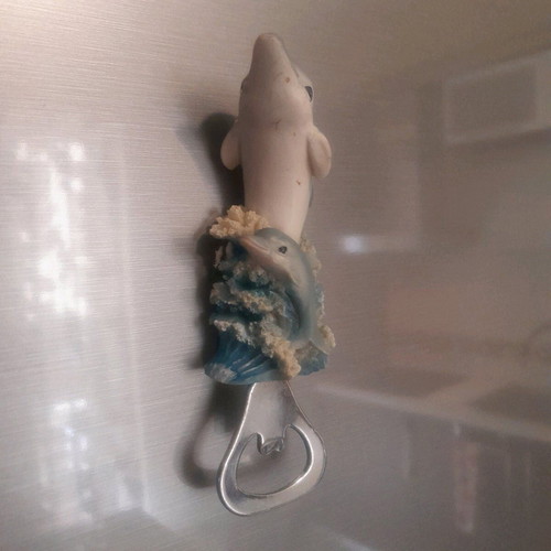 Decorative bottle opener with magnet for iron and inox surfaces new