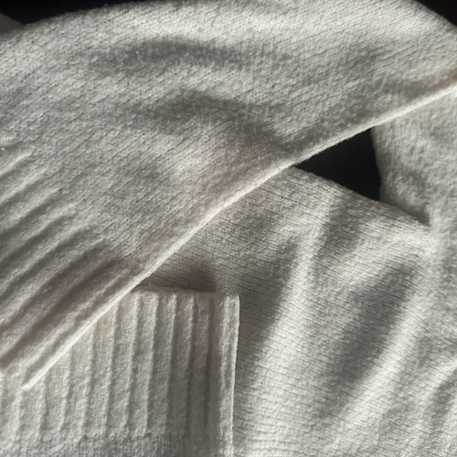 DKNY Jeans women's white light knit cardigan L