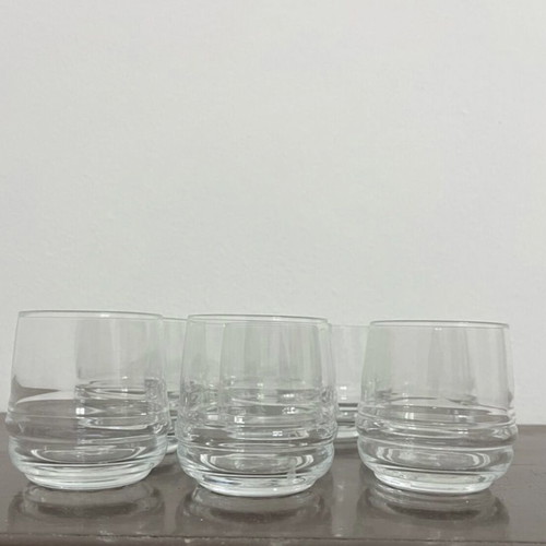 Low glass tumblers like new, set of 8