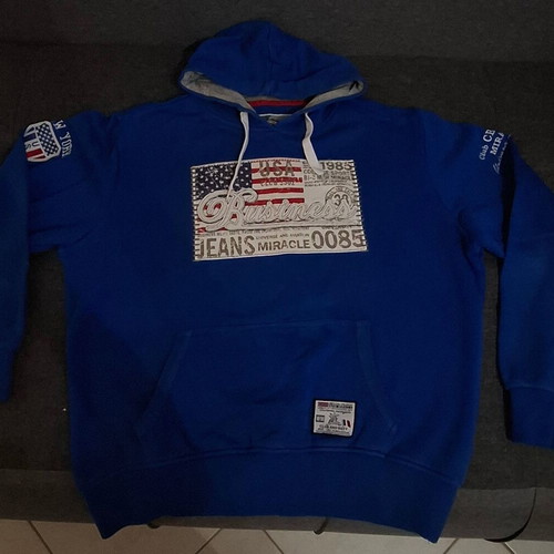 Blue hoodie sweatshirt like new, size XXL