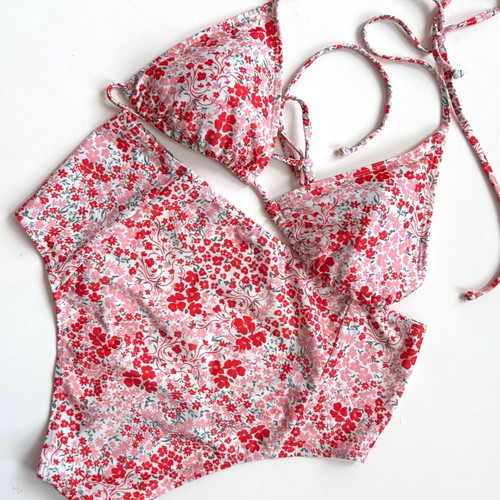 Becksondergaard two-piece swimsuit high waist size S like new