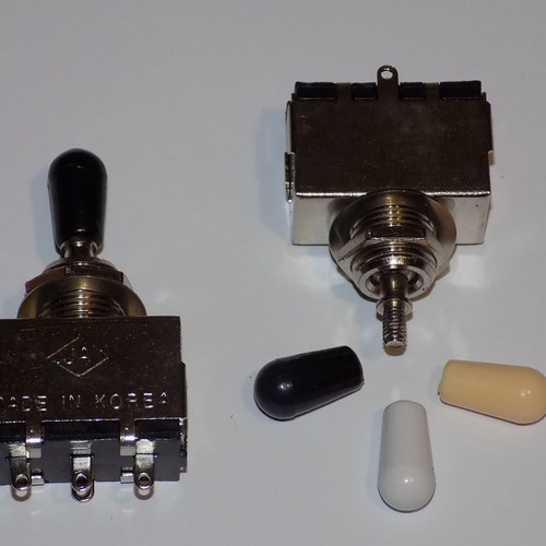 3-way Metal Box Toggle Switch new with 3 screw-on switch buttons