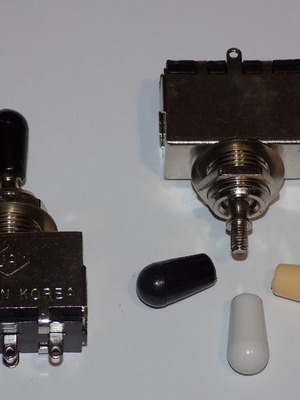 3-way Metal Box Toggle Switch new with 3 screw-on switch buttons